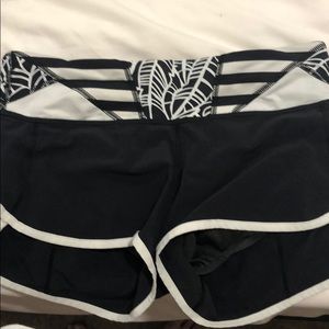 Black and White lululemon shorts